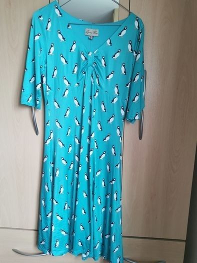 NEW - Lindy bop turquoise puffin dress UK 10-12