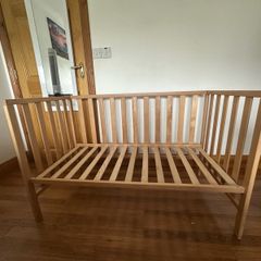 wooden cot