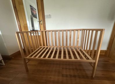 wooden cot