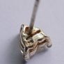 Vintage 925 Sterling Silver Heart shaped stud earrings Image 4