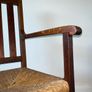 Antique Arts & Crafts Oak Carver Armchair Image 3