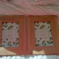 Oak photo frames x 2