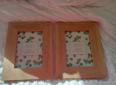 Oak photo frames x 2
