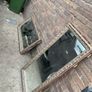 pair of vintage ornate framed mirrors old pub window divider originally mounted back to back Image 8