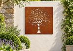 Corten Steel Tree Wall Art Garden Decoration 55 x 55 cm