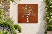 Corten Steel Tree Wall Art Garden Decoration 55 x 55 cm