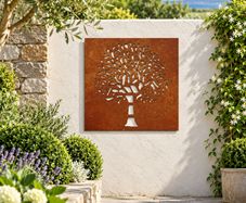 Corten Steel Tree Wall Art Garden Decoration 55 x 55 cm