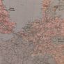 1990s Large Glass Frame School Wall Map Of Europe Image 7