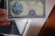 1975 Ireland Ten Pounds Banknote