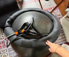 Swiss ball and workout equipment
