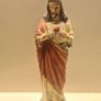 Vintage Statue Of The Sacred Heart. 23cm (9inches) X 7 Cm Wide (3 Inches). In Good Condition. See Photos For Same. Image 2