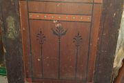 19th Century Cabinet features Hand Painted Floral Motifs and Inlaid details reminiscent of the Arts and Crafts style, Postage Available or Collection, Measurements in the photos