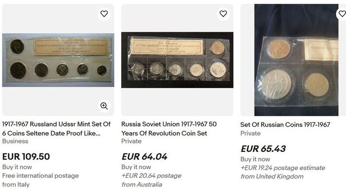 Russia Soviet Union 1917-1967 50 Years Of Revolution coins set