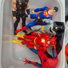 Superhero Toy Figure Spiderman, Batman, iron man sets