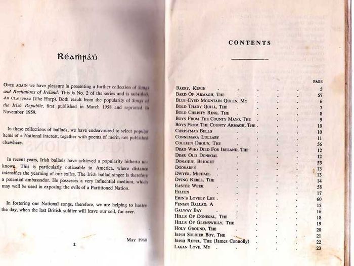 Songs And Recitations Of Ireland (published 1960)