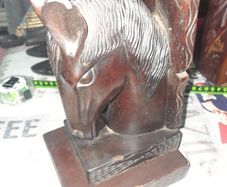 Antique Wood Carved Horse Head postage available or collection