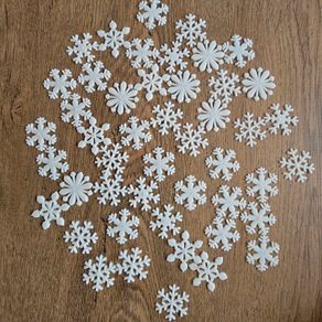 Plastic snowflakes