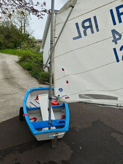 Optimist sailing boat