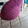 Purple Velvet Dining Chairs Image 4