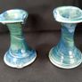 O Riain (John Ryan Cramics) handcrafted short candlesticks Image 8