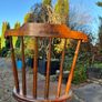 Antique Solid Elm Penny Chairs x 2 Image 7