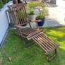 Matching solid teak wood deck chairs Image 4
