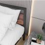 King Size Bed Frame with Wood Headboard,Heavy Duty Metal Platform Bed Frame King Size with Storage No Box Spring Needed,Mattress Base/Strong Steel Slats Support/Noise-Free Image 6