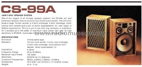 Hifi Gold Legendary Pioneer Flagship beasts CS-99A 15" Drivers 25KG Mega Rare they don't make them like this no more
