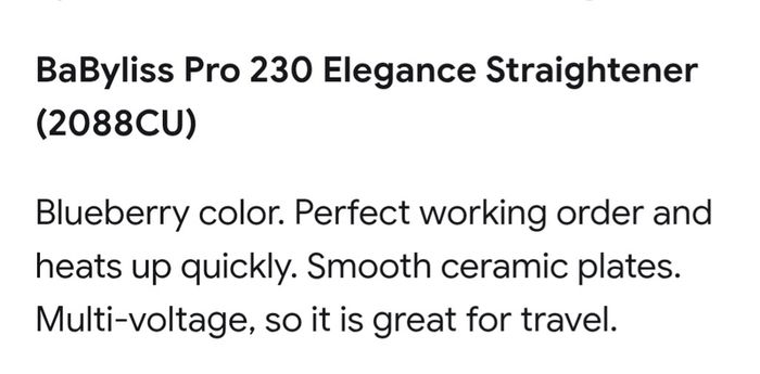 Hair straightener