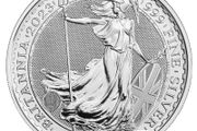 2023 UK 2 Pounds Britannia 1 Oz Silver Bullion Coin  Queen Elizabeth. (In Capsule)