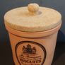 Fabulous Retro Vintage Large Mr. Brannams Celebrated Devon Terracotta Biscuit Holder with Cork Lid in Excellent Condition Image 4