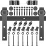 Sliding door kit  Barn Door Hardware Kit Barn Door Kit 10 FT Carbon Steel for Double Doors Image 3