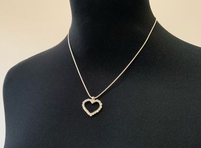 Vintage Crystal Heart Pendant