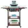 Heat Press Table 3Tier Movable Heat Press Stand Foldable with Wheels Brown Image 8