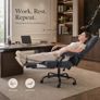 Ergonomic Office Chair with Footrest Heavy Duty Fabric Adjustable Height Image 5