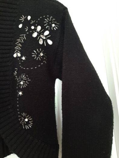 Vintage Black Embellished Shrug