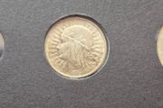 Poland 2 zlote glowa kobiety 1932 - 1934 silver coin