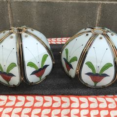 2 Matching Glass Lampshades
