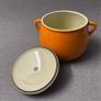 Le Creuset "Cousances " Burnt- Orange Cast iron pot with lid Image 3