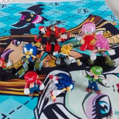 Sonic and Mario figures