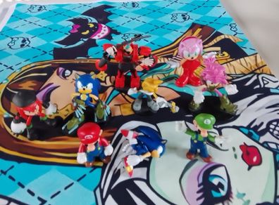 Sonic and Mario figures