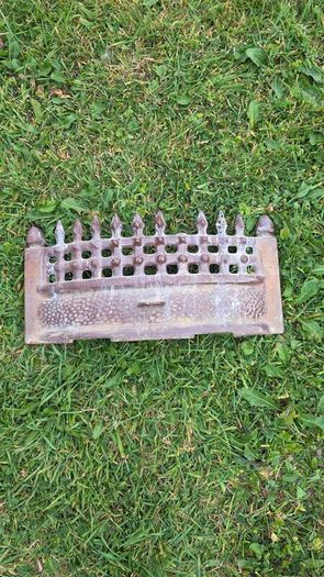 heavy-duty cast iron grate and front grate