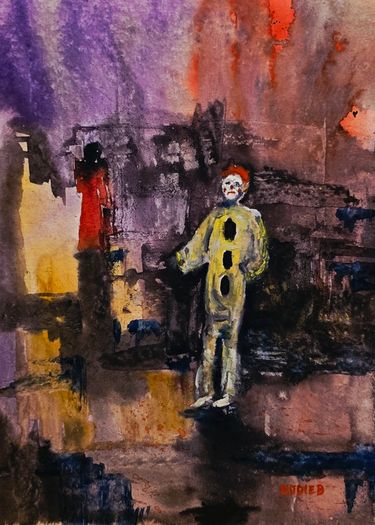 connected only by shadows watercolour