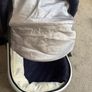 Uppababy vista basinet with rain cover fly cover had to storage and adapters for buggy to make it a double buggy Image 6