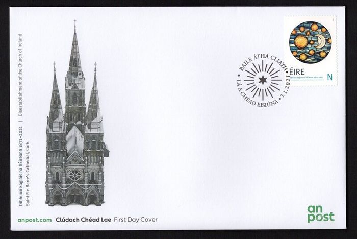 2021 Ireland The 150th Anniversary of the Disestablishment of the Church of Ireland Commemorative Stamp An Post First Day Cover (FDC)