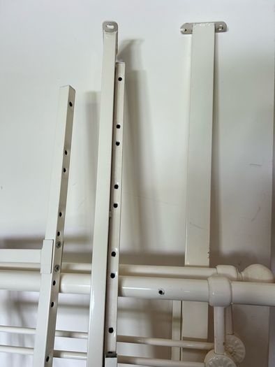 Cream Metal Bed