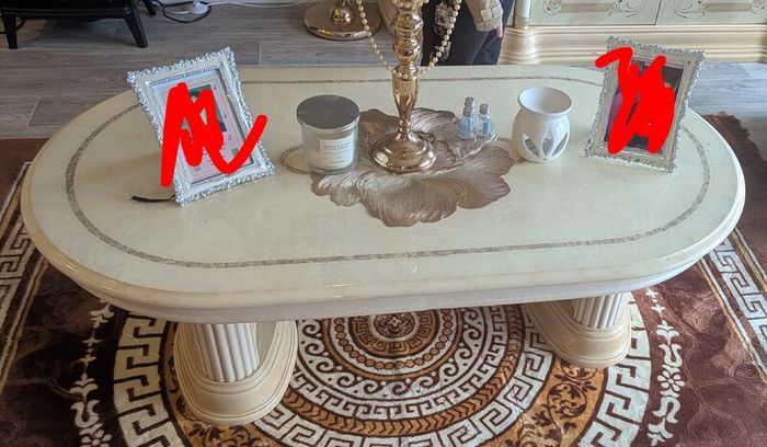 marble cabinet & coffee table