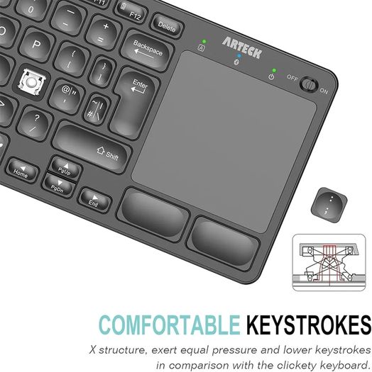 Arteck Backlit Bluetooth Keyboard and Touchpad