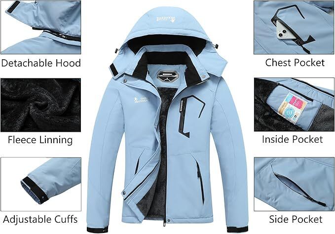 Moerdeng Women's Waterproof Ski Jacket / Winter Jacket