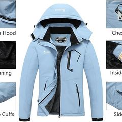 Moerdeng Women's Waterproof Ski Jacket / Winter Jacket